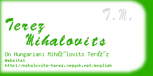 terez mihalovits business card